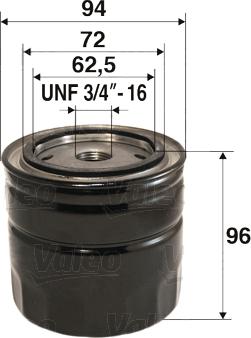 VALEO 586047 - Eļļas filtrs