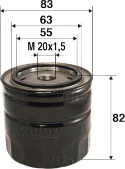 VALEO 586062 - Eļļas filtrs