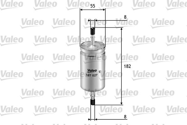 VALEO 587027 - Degvielas filtrs