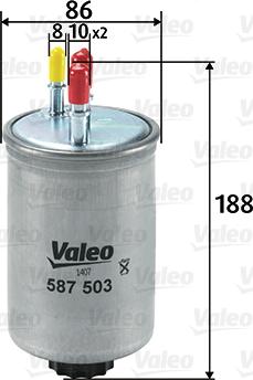VALEO 587503 - Degvielas filtrs