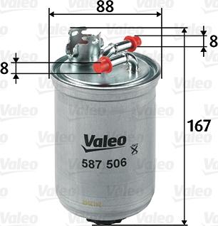 VALEO 587506 - Degvielas filtrs