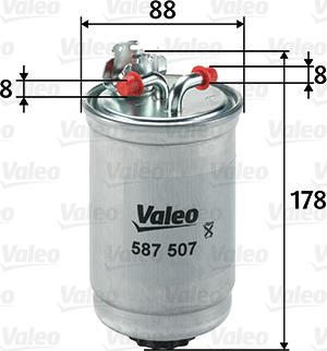 VALEO 587507 - Degvielas filtrs