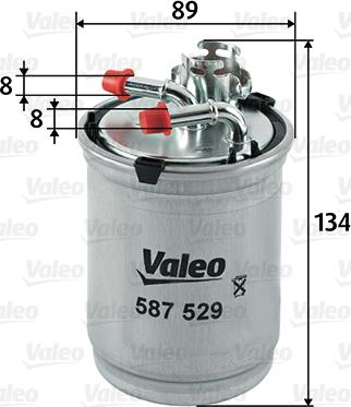VALEO 587529 - Degvielas filtrs