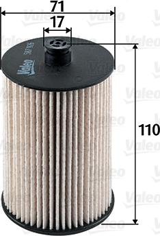 VALEO 587926 - Degvielas filtrs