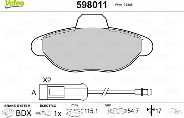 VALEO 598011