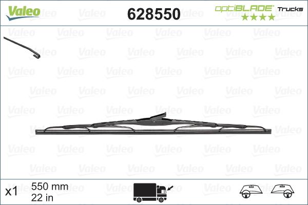 VALEO 628550 - Stikla tīrītāja slotiņa