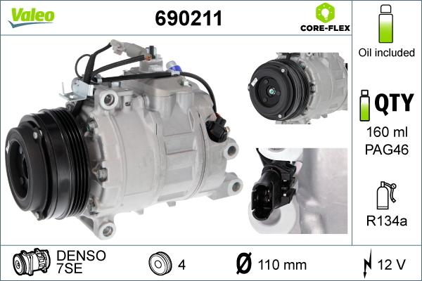 VALEO 690211 - A-C Kompresors 64509154072