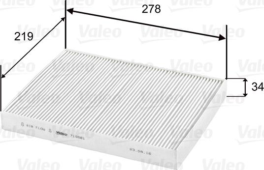 VALEO 715581 - Filtrs, Salona telpas