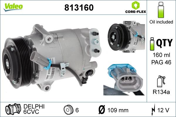 VALEO 813160 - A-C Kompresors 890058