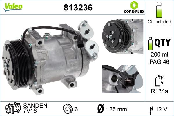 VALEO 813236 - A-C Kompresors FORD