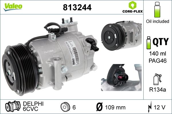 VALEO 813244 - KONDICIONIERA KOMPRESORS 813244