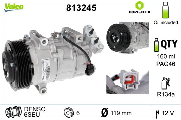 VALEO 813245 - A-C Kompresors 8200956574
