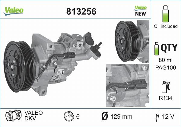 VALEO 813256 - A-C Kompresors 8201025121