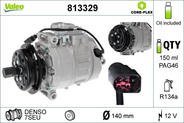 VALEO 813329 - A-C Kompresors 3D0820805B