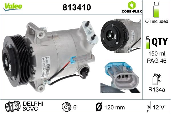 VALEO 813410 - 890264 A-C Kompresors