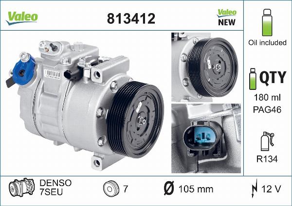VALEO 813412 - A-C Kompresors BMW