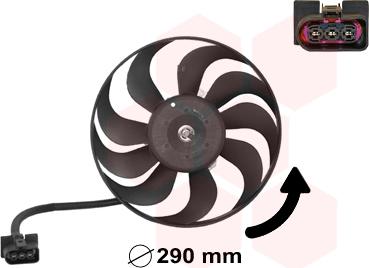 Van Wezel 5888745 - Ventilators, Motora
