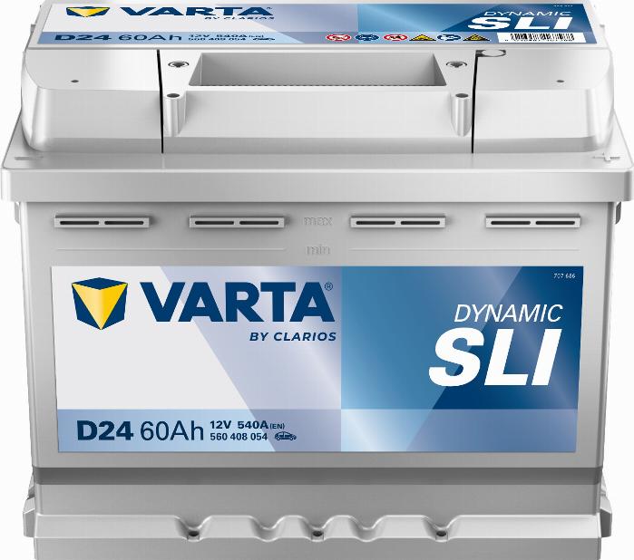 Varta 560408054 - 60Ah 540A Blue