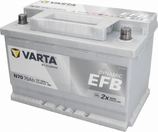 Varta 570500076 - 70Ah 760A Dynamic