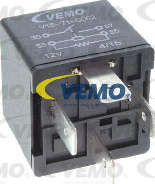 Vemo V15-71-0002 - Relejs, Darba strāva