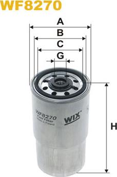 WIX Filters WF8270 - WK845-6 DEGVIELAS