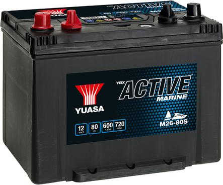 Yuasa M26-80S - 80Ah 600A ACTIVE