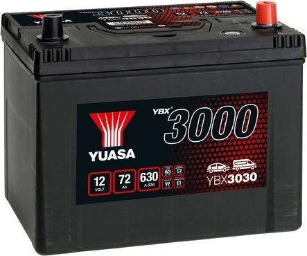 Yuasa YBX3030 - 72Ah 630A AKUMUL
