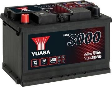 Yuasa YBX3086 - 76Ah 680A AKUMUL