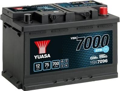 Yuasa YBX7096 - 75Ah 700A AKUMUL