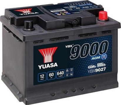 Yuasa YBX9027 - 60Ah 680A AKUMUL