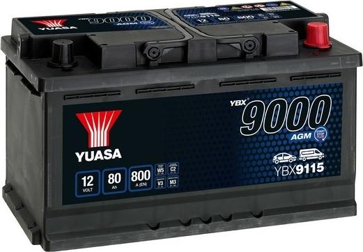 Yuasa YBX9115 - 80Ah 800A AKUMUL