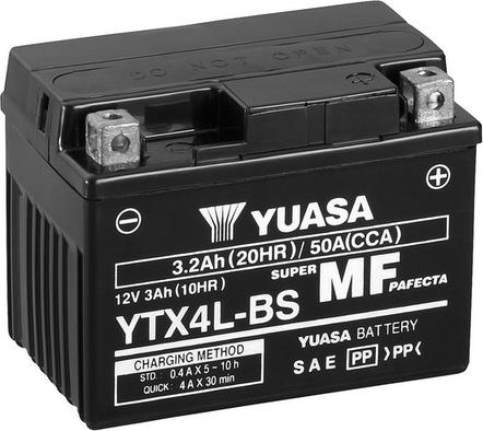 Yuasa YTX4L-BS(CP) - 3.2Ah 50A