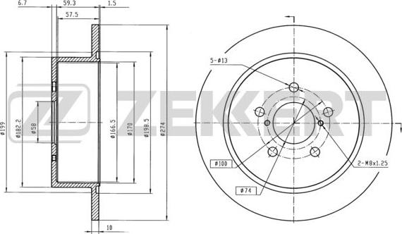 Herth+Buss Jakoparts J3317008 - BREMŽU DISKS