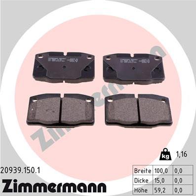 Zimmermann 20939.150.1 - Bremžu