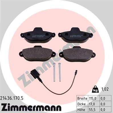 Zimmermann 21436.170.5 - Bremžu