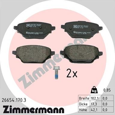 Zimmermann 26654.170.3 - Bremžu