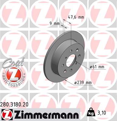 Zimmermann 280.3180.20 - Bremžu
