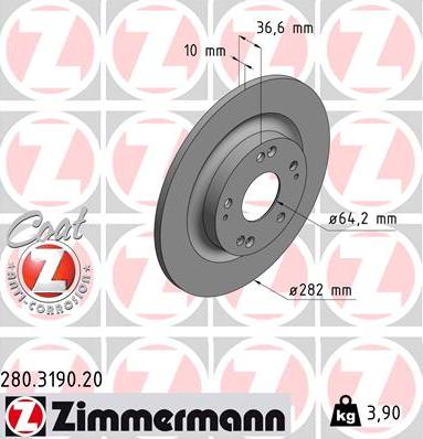Zimmermann 280.3190.20 - Bremžu