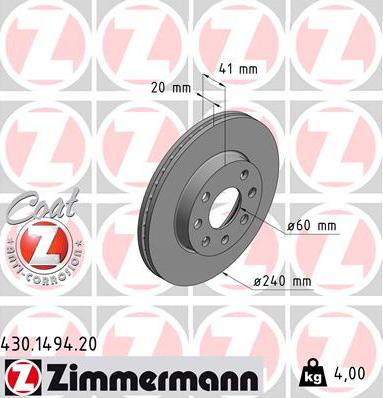 Zimmermann 430.1494.20 - Bremžu