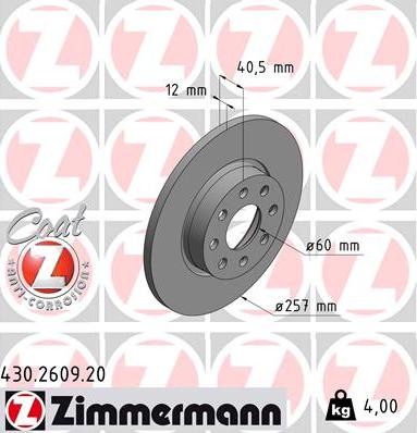 Zimmermann 430.2609.20 - Bremžu